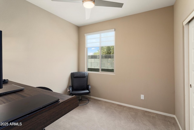 26242 N 122nd Ln, Peoria, AZ 85383 - carpeted home office featuring ceiling fan and baseboards