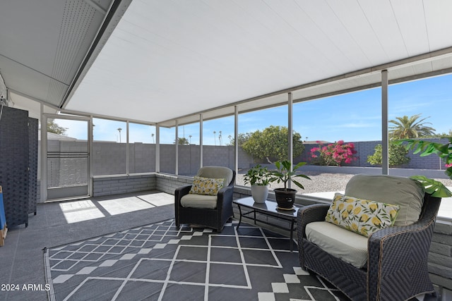 sunroom with plenty of natural light