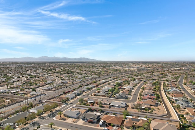 aerial view featuring a mountain view