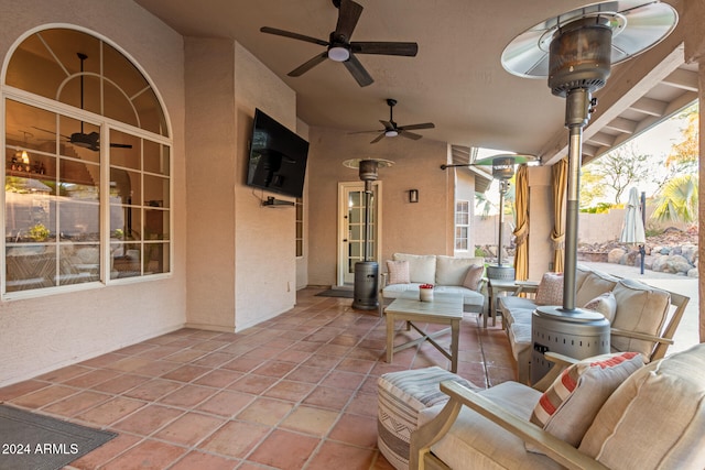 view of patio featuring outdoor lounge area