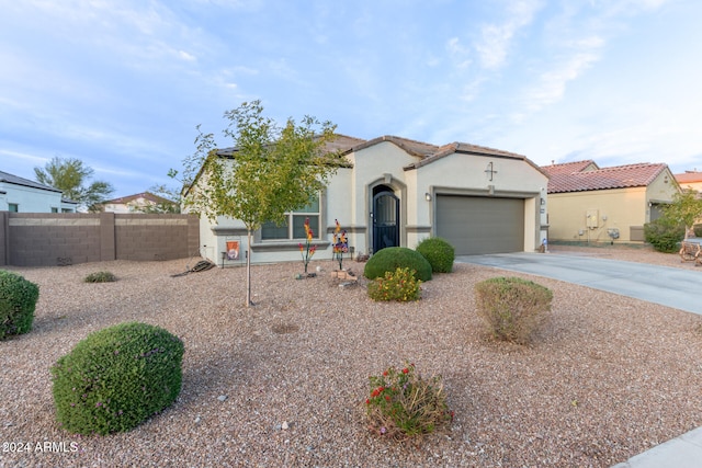 view of front of home featuring a garage