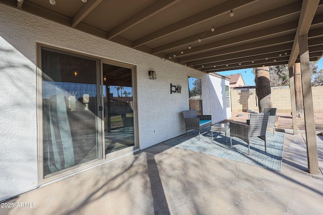 view of patio with outdoor lounge area