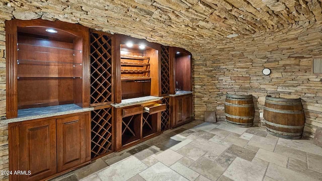 view of wine room