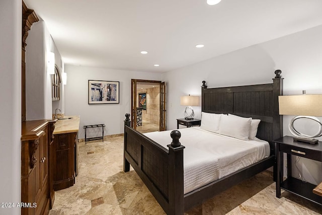 bedroom featuring sink