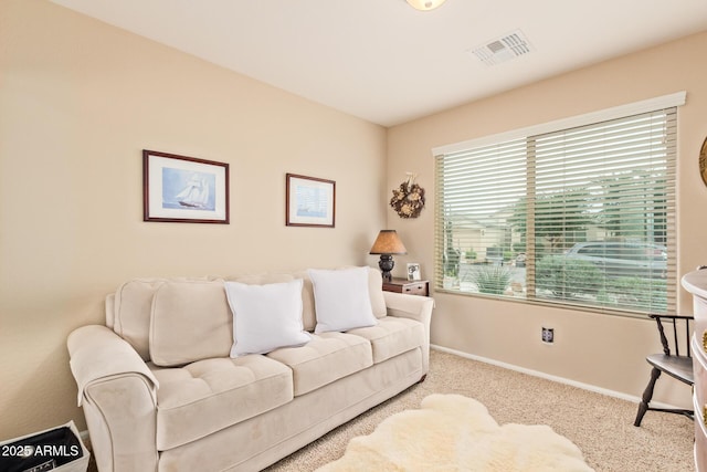 view of carpeted living room