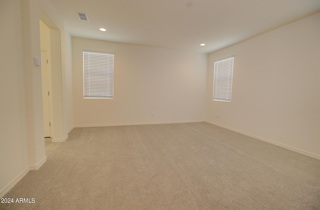 view of carpeted spare room