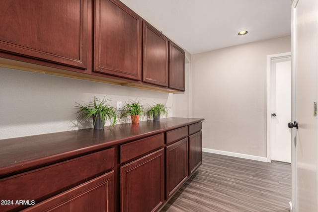 kitchen featuring dark hardwood / wood-style flooring