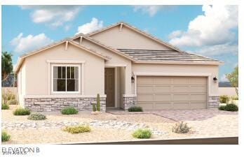 view of front facade with a garage