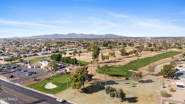 aerial view featuring a mountain view