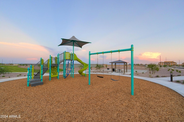 view of playground at dusk