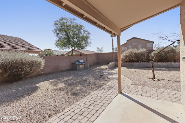 view of patio / terrace featuring a fenced backyard