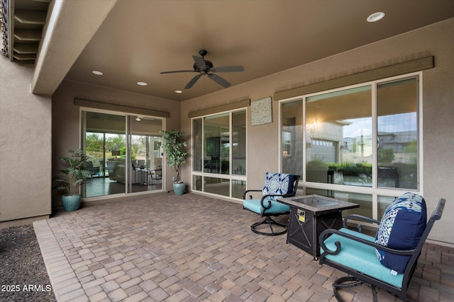 8597 E Arroyo Seco Rd, Scottsdale, AZ 85266 - view of patio with a ceiling fan
