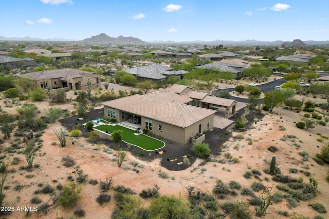 8597 E Arroyo Seco Rd, Scottsdale, AZ 85266 - aerial view featuring a residential view and a mountain view