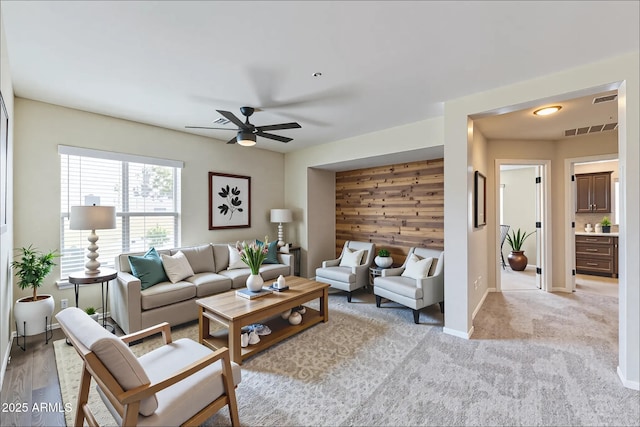 1717 E Joseph Way, Gilbert, AZ 85295 - living area featuring ceiling fan and baseboards