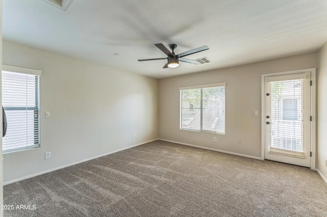 1717 E Joseph Way, Gilbert, AZ 85295 - spare room featuring ceiling fan and carpet