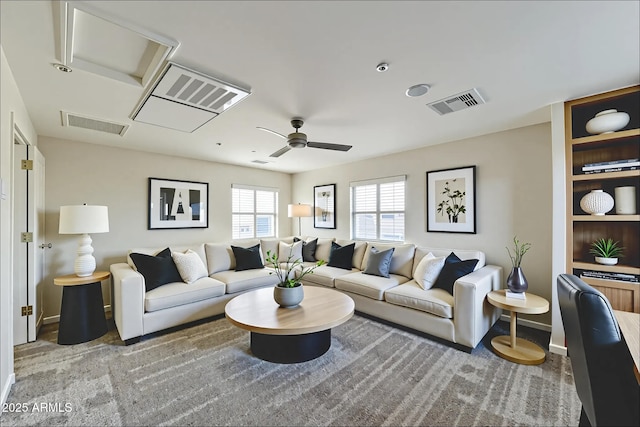 1717 E Joseph Way, Gilbert, AZ 85295 - living room with baseboards and ceiling fan