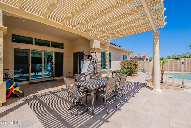 9345 W Robin Ln, Peoria, AZ 85383 - view of patio featuring outdoor dining space and a pergola