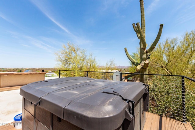 5484 E 36th Ave, Apache Junction, AZ 85119 - deck featuring a hot tub and area for grilling
