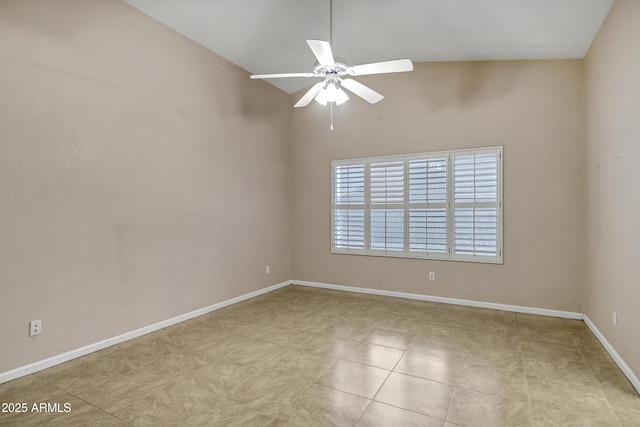 625 W Douglas Ave, Gilbert, AZ 85233 - tiled empty room featuring a ceiling fan and baseboards