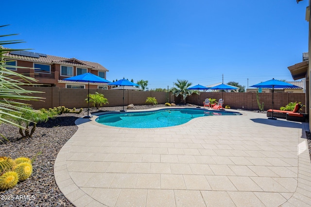 3247 E Creosote Ln, Gilbert, AZ 85298 - view of swimming pool featuring a patio area and a fenced backyard