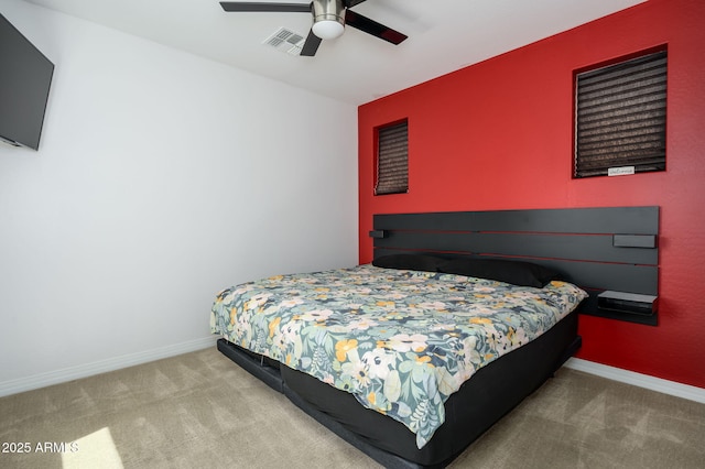 3247 E Creosote Ln, Gilbert, AZ 85298 - bedroom featuring carpet flooring, baseboards, and a ceiling fan