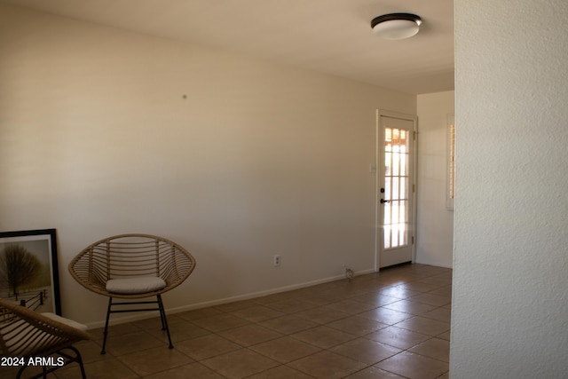 view of tiled spare room