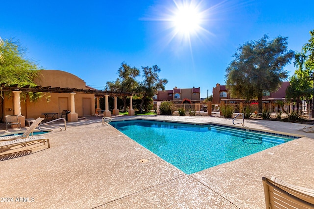 view of pool with a patio