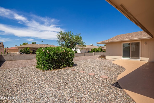 view of yard with a patio area