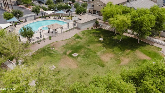 2402 E 5th St Unit 1498, Tempe, AZ 85288 - aerial view of residential area featuring a pool area