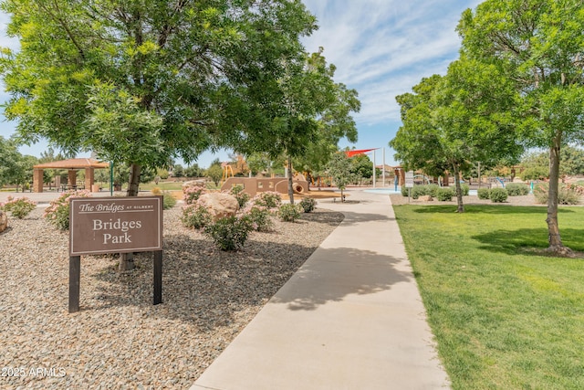 3501 E Apricot Ln, Gilbert, AZ 85298 - view of property's community with a yard and a gazebo