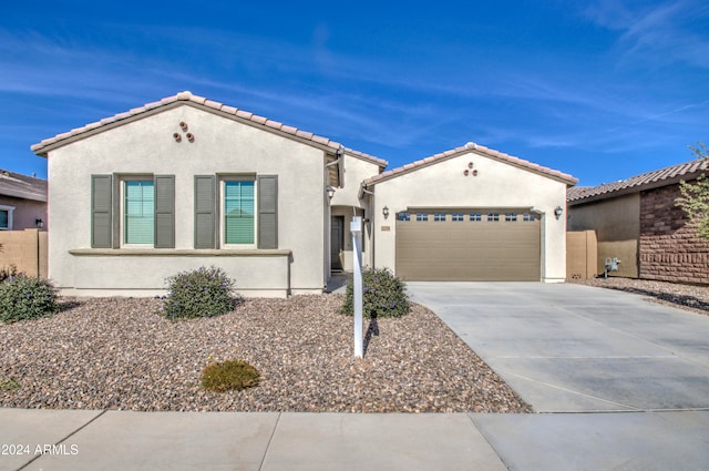 view of front of home featuring a garage