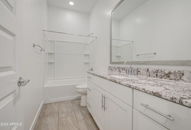 2228 E Isaiah Ave, Gilbert, AZ 85298 - full bath with vanity, toilet,  shower combination, recessed lighting, and baseboards