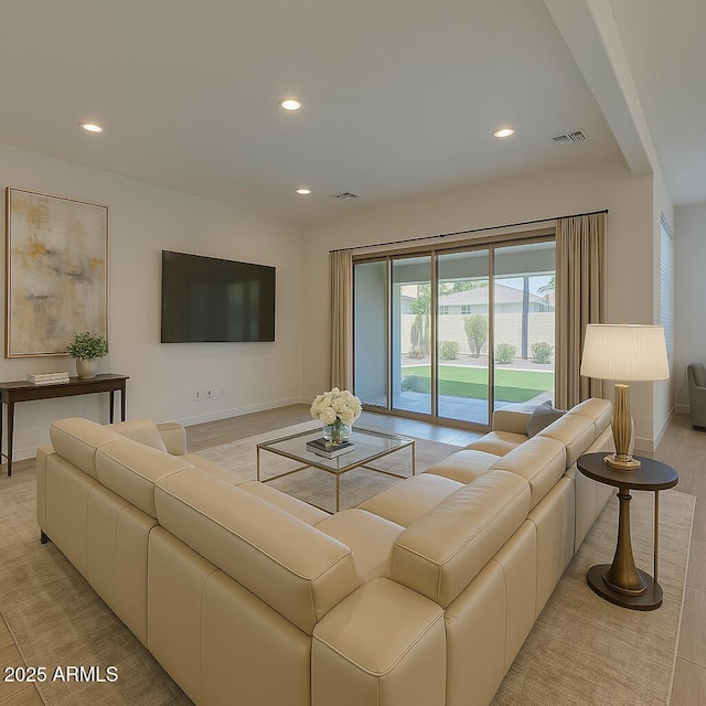 2228 E Isaiah Ave, Gilbert, AZ 85298 - living area featuring recessed lighting and baseboards