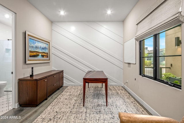 office featuring light hardwood / wood-style flooring