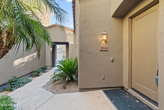 view of doorway to property