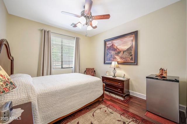 2726 S 160th Ave, Goodyear, AZ 85338 - bedroom featuring wood finished floors, baseboards, and ceiling fan