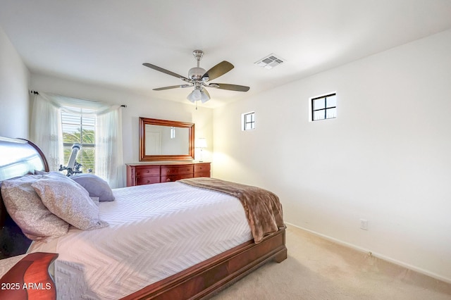 2726 S 160th Ave, Goodyear, AZ 85338 - bedroom featuring light carpet, baseboards, and a ceiling fan