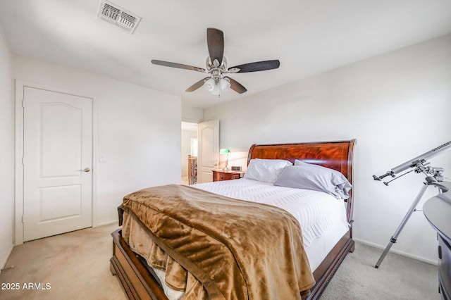 2726 S 160th Ave, Goodyear, AZ 85338 - bedroom with light carpet and a ceiling fan