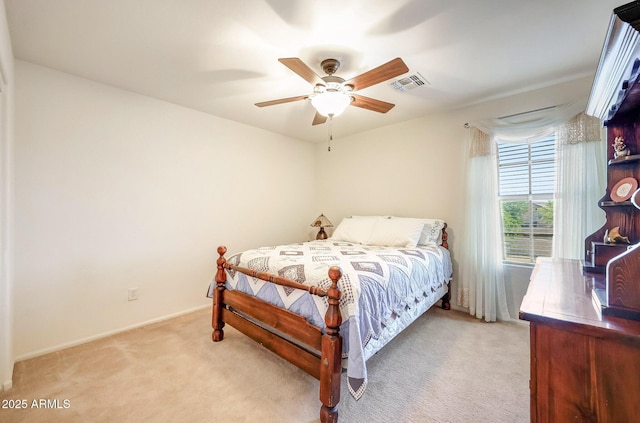 2726 S 160th Ave, Goodyear, AZ 85338 - bedroom with light colored carpet, ceiling fan, and baseboards