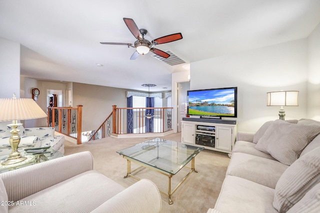 2726 S 160th Ave, Goodyear, AZ 85338 - living room with ceiling fan and light colored carpet