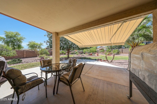 2726 S 160th Ave, Goodyear, AZ 85338 - view of patio with a fenced backyard and outdoor dining area