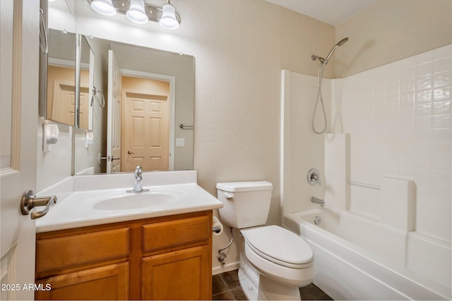 23677 N Desert Dr, Florence, AZ 85132 - full bath featuring vanity, tub / shower combination, and tile patterned flooring