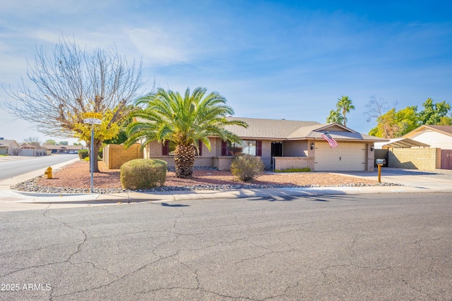 ranch-style house with a garage