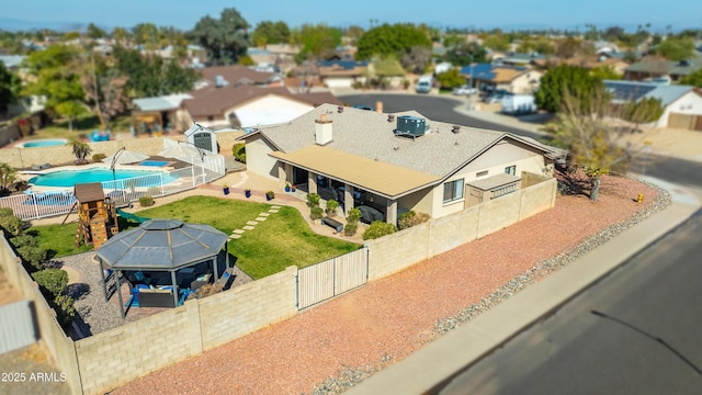 birds eye view of property