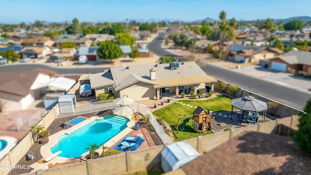 birds eye view of property