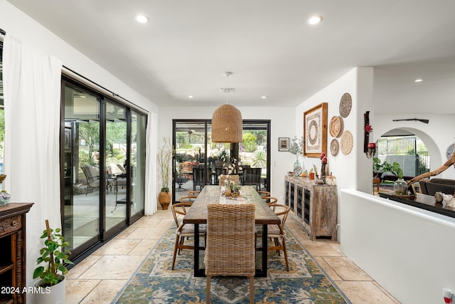 view of dining space