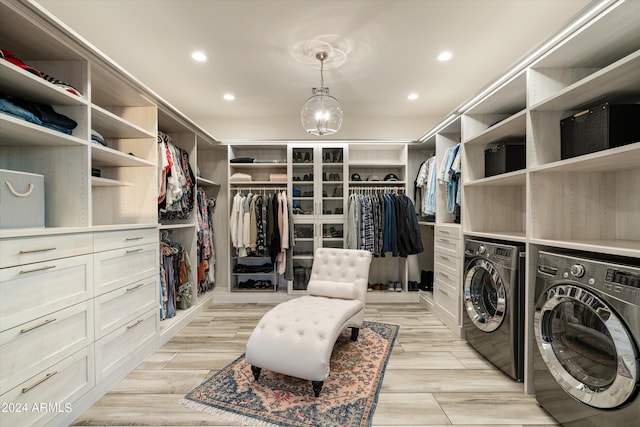 laundry room with washer and dryer