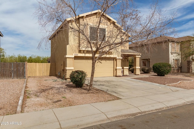 view of front facade featuring a garage