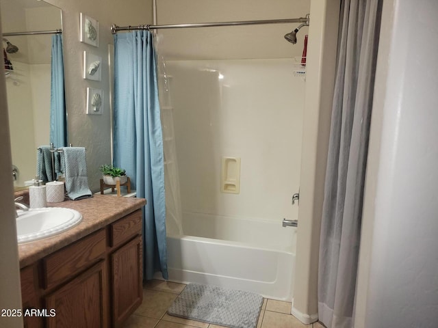 1769 E Jacob St, San Tan Valley, AZ 85140 - full bathroom with tile patterned floors, shower / tub combo, and vanity