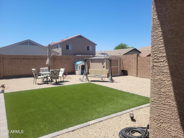 1769 E Jacob St, San Tan Valley, AZ 85140 - view of yard featuring a patio area